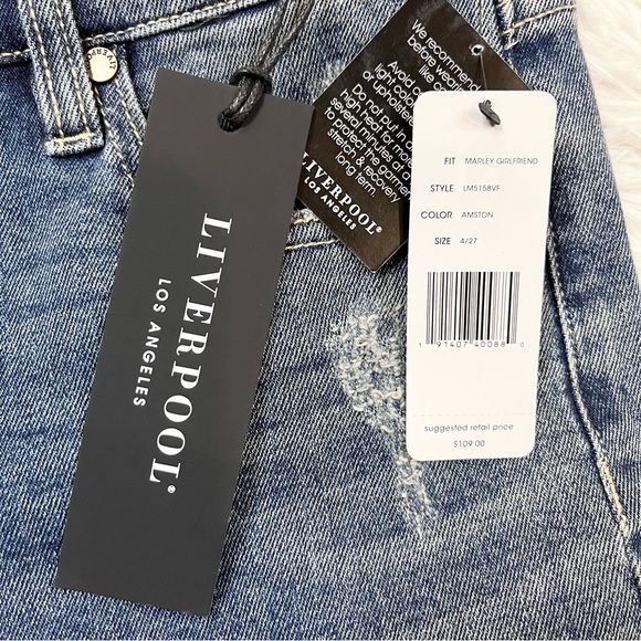 LIVERPOOL The Marley Girlfriend Distressed Jeans 4/27 Amston NWT - Picture 12 of 12